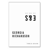 Moderne minimalistische Big Bold Monogram Gastnaam Kaart (Voorkant)