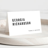 Moderne minimalistische Big Bold Monogram Gastnaam Kaart