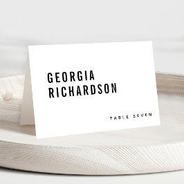 Moderne minimalistische Big Bold Monogram Gastnaam Kaart