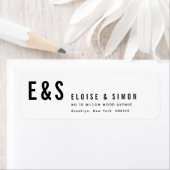 Moderne minimalistische Big Bold Monogram Retourbr Etiket (Insitu)