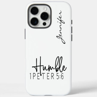 Moderne minimalistische Bijbel vers 1 Petrus 5:6 i iPhone 16 Pro Max Hoesje