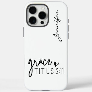 Moderne minimalistische bijbeltekst Titus 2:11 iPh iPhone 16 Pro Max Hoesje