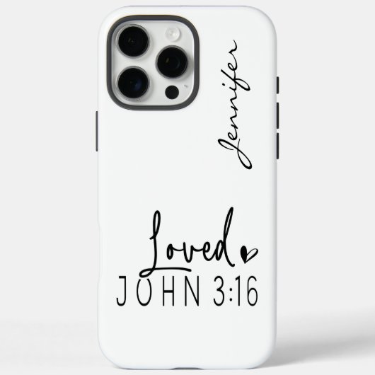 Moderne minimalistische bijbelvers Johannes 3:16 i Case-Mate iPhone Case (Achterkant)