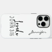 Moderne minimalistische bijbelvers Johannes 3:16 i Case-Mate iPhone Case (Achterkant (horizontaal))