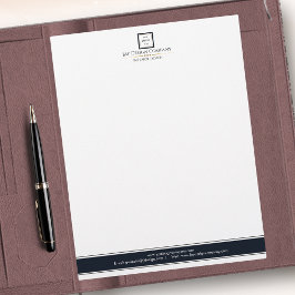 Moderne minimalistische Black Border Business Logo Briefhoofd