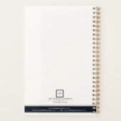 Moderne minimalistische Black Border Logo-activite Planner (Achterkant)