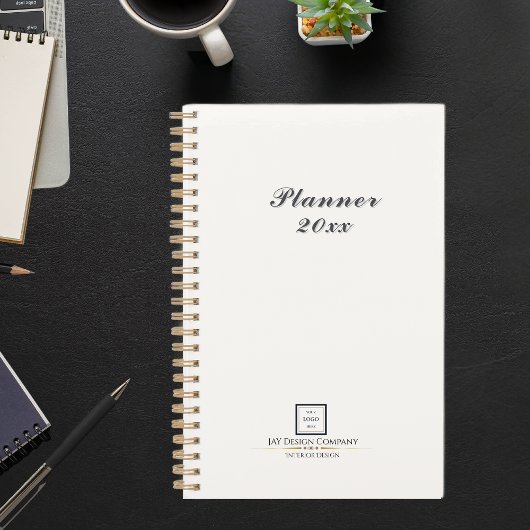 Moderne minimalistische Black Border Logo-activite Planner