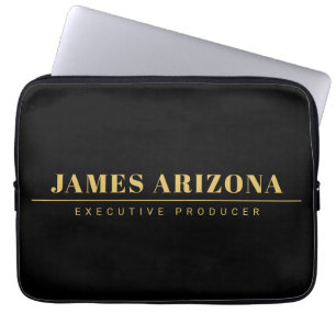 Moderne minimalistische Black Gold Professional Tr Laptop Sleeve
