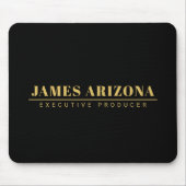 Moderne minimalistische Black Gold Professional Tr Muismat (Voorkant)