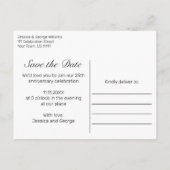 Moderne minimalistische Black Jubileum Invitation Aankondigingskaart (Achterkant)