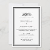 Moderne minimalistische Black Lijst verlovingsfees Kaart (Voorkant)