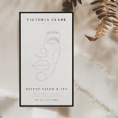 Moderne minimalistische Black Salon & Spa Visitekaartje