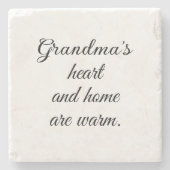 Moderne minimalistische Black Script Family reünie Stenen Onderzetter (Voorkant)