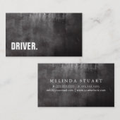 Moderne minimalistische Blackboard DRIVER Professi Visitekaartje (Voorkant / Achterkant)