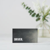 Moderne minimalistische Blackboard DRIVER Professi Visitekaartje (Staand voorkant)