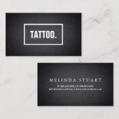 Moderne minimalistische Blackboard Tattoo Professi Visitekaartje (Voorkant / Achterkant)