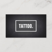 Moderne minimalistische Blackboard Tattoo Professi Visitekaartje (Voorkant)