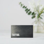 Moderne minimalistische Blackboard Tattoo Professi Visitekaartje (Staand voorkant)