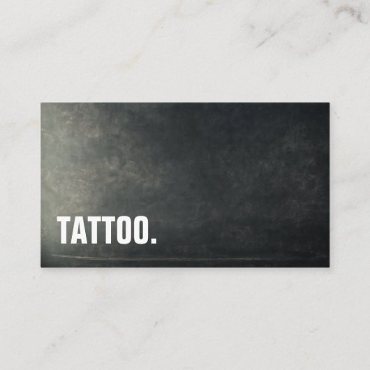 Moderne minimalistische Blackboard Tattoo Professi Visitekaartje (Voorkant)