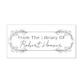 Moderne minimalistische bladeren uit de bibliothee rubberstempel (Afrduk)