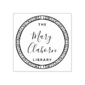 Moderne minimalistische bladeren uit de bibliothee rubberstempel (Afrduk)