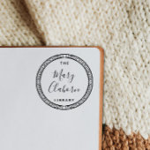 Moderne minimalistische bladeren uit de bibliothee  zelfinktende stempel