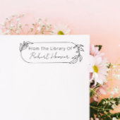 Moderne minimalistische bladeren uit de bibliothee  zelfinktende stempel