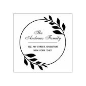 Moderne minimalistische bladkrans rubberstempel (Afrduk)