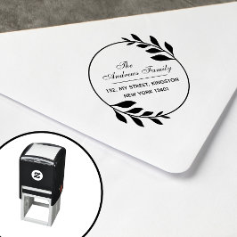 Moderne minimalistische bladkrans  zelfinktende stempel
