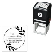 Moderne minimalistische bladkrans  zelfinktende stempel (In situ)