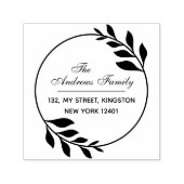 Moderne minimalistische bladkrans  zelfinktende stempel (Design)