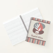 Moderne minimalistische bladstrepen boho kleurenpa notitieboek (Binnen)