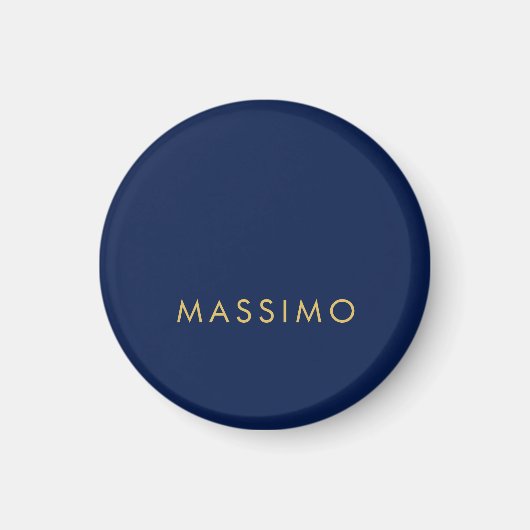 Moderne Minimalistische Blau Goud Professionele Tr Magneet (Voorkant)