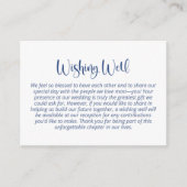 Moderne minimalistische blauw wit wensen goed informatiekaartje (Voorkant)