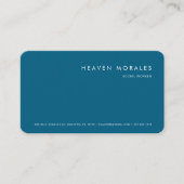 Moderne minimalistische blauw-witte maatschappelij visitekaartje (Voorkant)