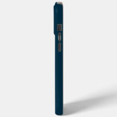 Moderne Minimalistische Blauwe Aangepaste Initiële Case-Mate iPhone Case (Achterkant / Links)