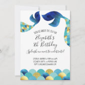 Moderne minimalistische blauwe Blauwgroen zeemeerm Kaart (Voorkant)