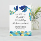 Moderne minimalistische blauwe Blauwgroen zeemeerm Kaart (Staand voorkant)