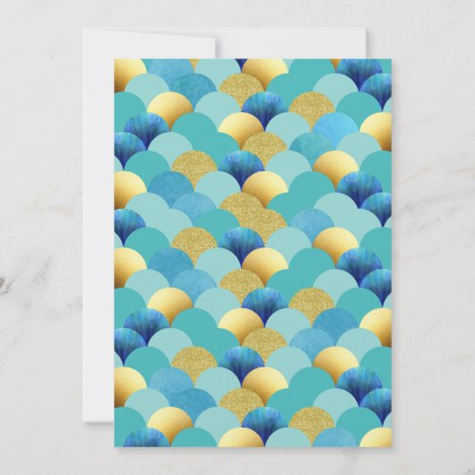 Moderne minimalistische blauwe Blauwgroen zeemeerm Kaart (Achterkant)