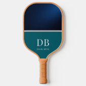Moderne Minimalistische Blauwe Geïnitialiseerde Le Pickleball Paddle (Voorkant)