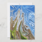 Moderne Minimalistische Blauwe Lucht Whimsical Abs Kaart (Achterkant)