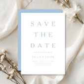 Moderne Minimalistische Blauwe Save The Date