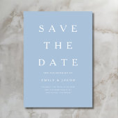 Moderne Minimalistische Blauwe Save The Date