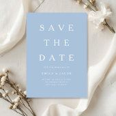 Moderne Minimalistische Blauwe Save The Date