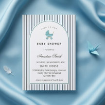 Moderne & Minimalistische Blauwe Strepen Wandelwag