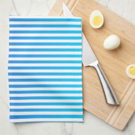 Moderne minimalistische blauwe turquoise ombre str theedoek