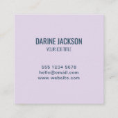 Moderne minimalistische blauwe Waterverf Wavy ocea Vierkante Visitekaartje (Achterkant)