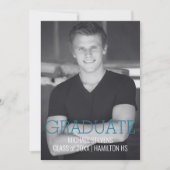 Moderne minimalistische Blauwgroen art deco afstud Aankondiging (Voorkant)