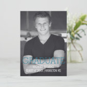 Moderne minimalistische Blauwgroen art deco afstud Aankondiging (Staand voorkant)