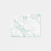 Moderne minimalistische Blauwgroen groene marmer n Post-it® Notes (Voorkant)